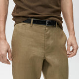Mango trousers oyster in khaki