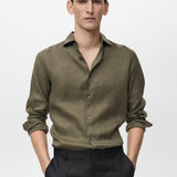 Mango shirt tucan in khaki