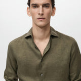 Mango shirt tucan in khaki