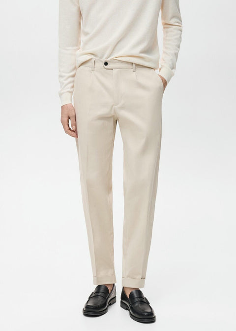 Mango trousers jean in beige