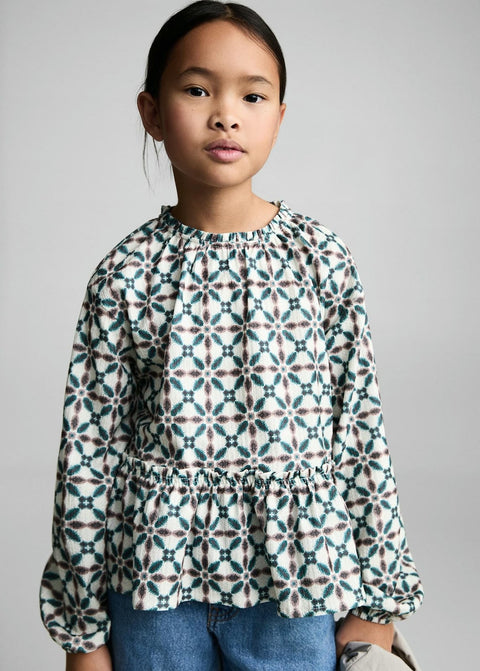 Mango t-shirt titi in raw-unbleached