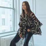 Mango blouse sonja2 in brown