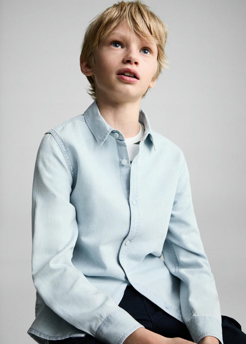 Mango shirt joan in light denim