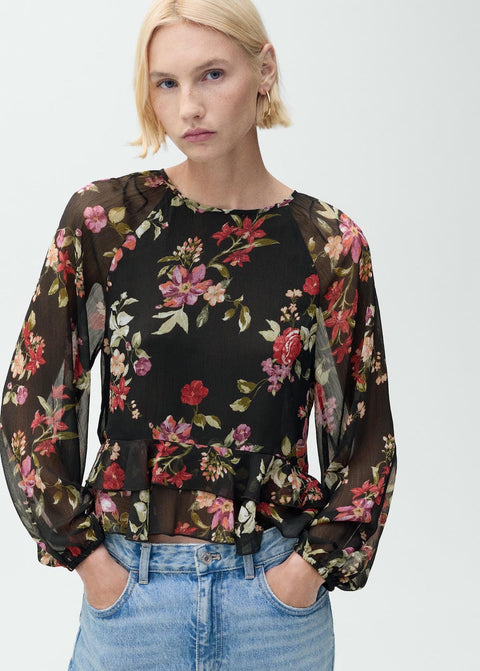 Mango blouse savage in black