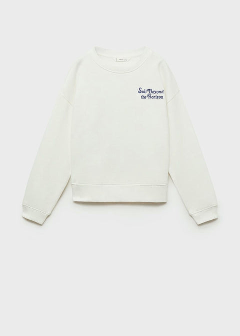 Mango sweatshirt sail in off white