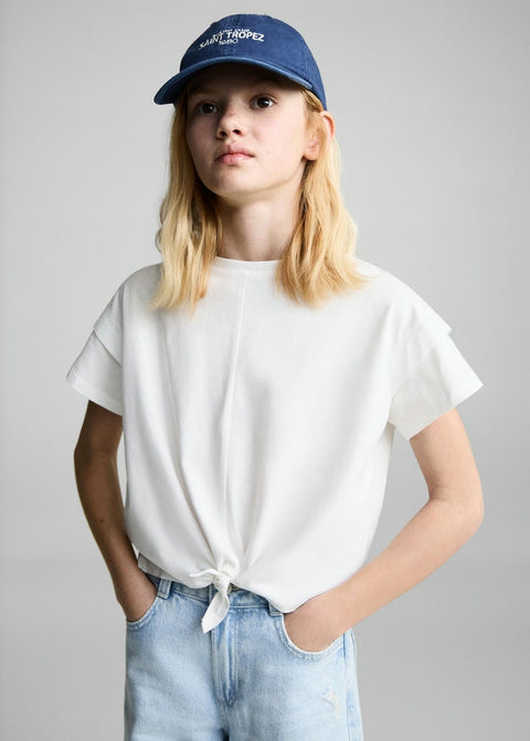 Mango t-shirt sailor in off white