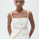 Mango vest tempo in raw-unbleached