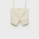 Mango vest tempo in raw-unbleached