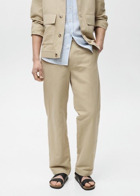 Mango trousers darren in beige