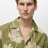 Mango shirt venezia in green
