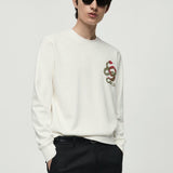 Mango sweatshirt kraitc in off white