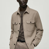 Mango shirt harvard in grey
