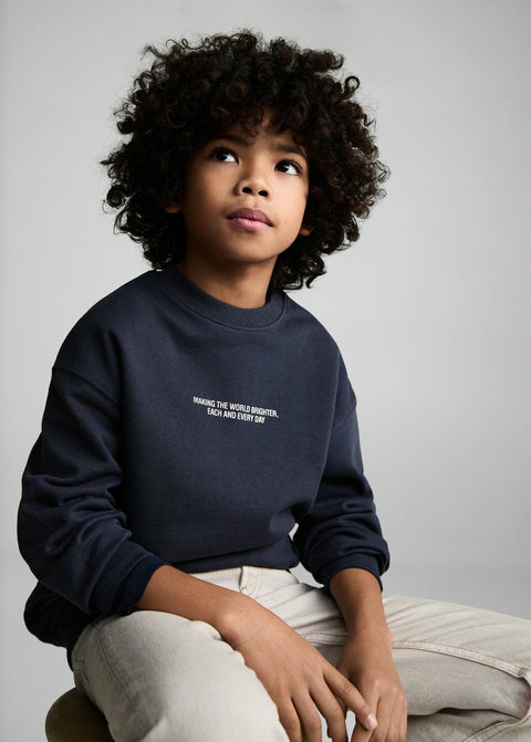 Mango sweatshirt berto8 in navy