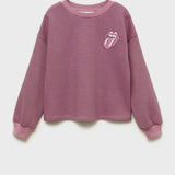 Mango sweatshirt rstripes in pink