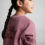Mango sweatshirt rstripes in pink