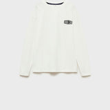 Mango t-shirt birdie in off white
