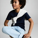 Mango t-shirt basica8 in navy