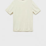 Mango t-shirt arraona in off white