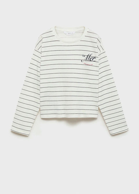 Mango t-shirt mer in off white