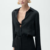 Mango shirt samara in black