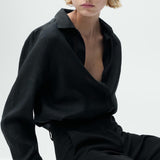 Mango shirt samara in black