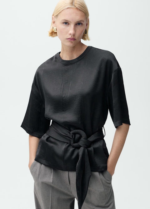 Mango blouse cami in black