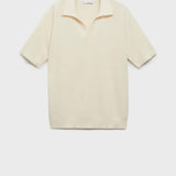 Mango poloshirt denis in ivory