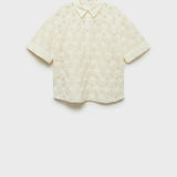 Mango blouse daisy in raw-unbleached