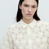 Mango blouse daisy in raw-unbleached