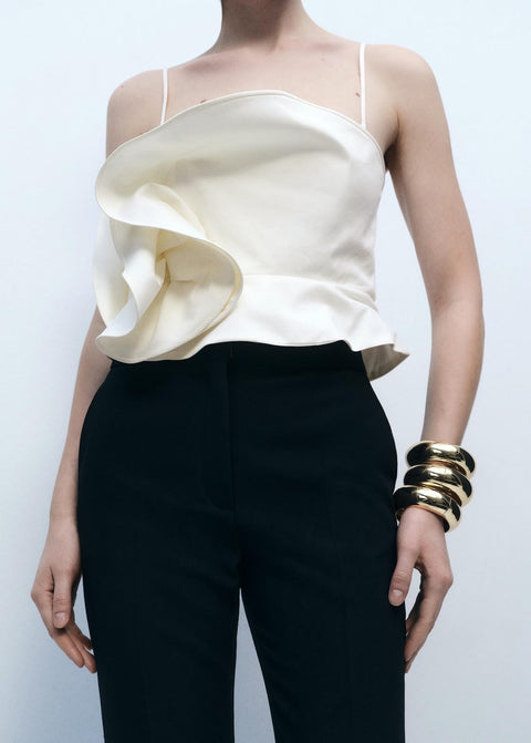 Mango top pruna in off white