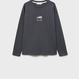 Mango t-shirt jeep in dark grey