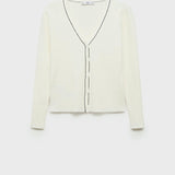 Mango cardigan shadowin in raw-unbleached