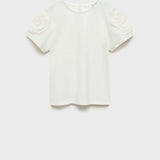 Mango t-shirt rose in off white