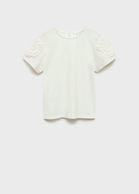 Mango t-shirt rose in off white