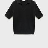 Mango poloshirt bombay in black