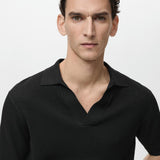 Mango poloshirt bombay in black