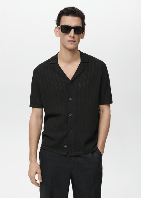 Mango shirt seul in black
