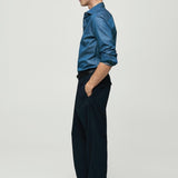 Mango shirt chambre in medium denim