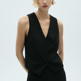 Mango vest avaya in black