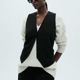 Mango vest avaya in black