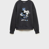 Mango sweatshirt mbloom in anthracite