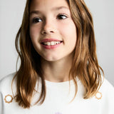 Mango sweatshirt mirrors in off white