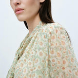 Mango blouse belle in green