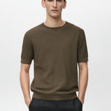 Mango t-shirt paule in brown