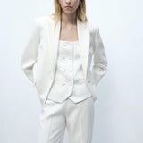 Mango blazer iguana in off white