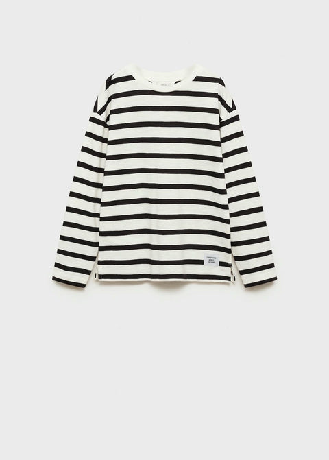 Mango t-shirt high in black