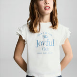 Mango t-shirt joyful in off white
