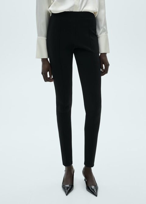 Mango leggings lezip in black
