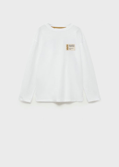 Mango t-shirt freetime in off white