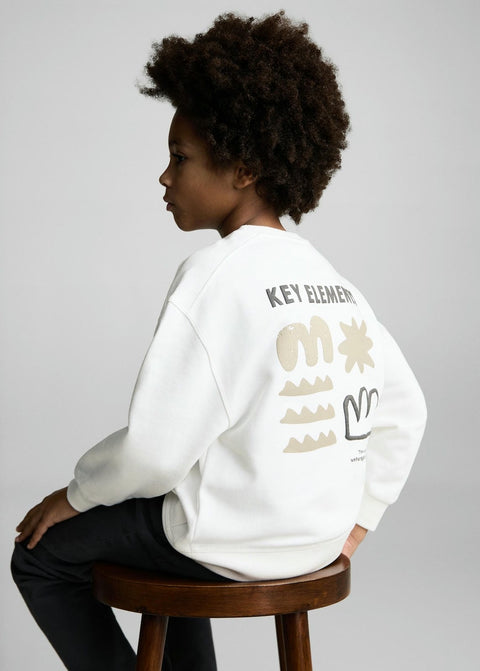 Mango sweatshirt elements in off white